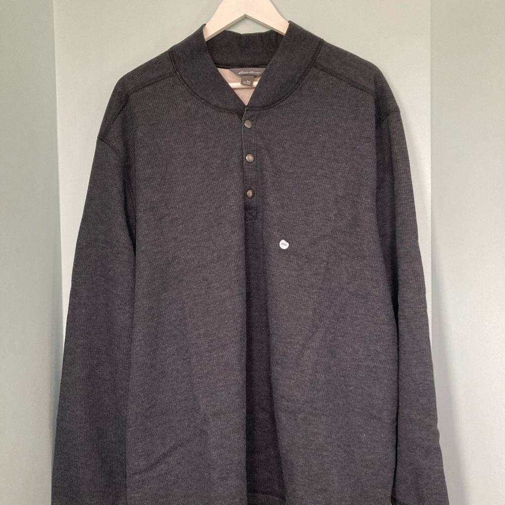 Brand New Eddie Bauer Fleece Lined Top Men’s XXXL, Charcoal
